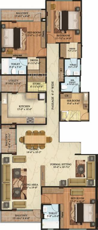  Landmark (3BHK+4T (3,000 sq ft) 3000 sq ft)