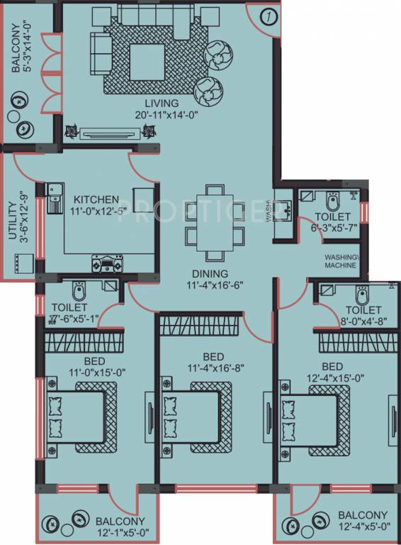 Land Trades Sai Prem (3BHK+3T (2,055 sq ft) 2055 sq ft)