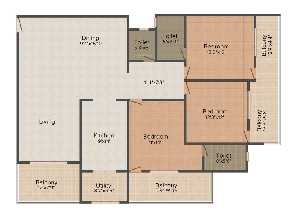 Land Roopali (3BHK+3T (2,185 sq ft) 2185 sq ft)