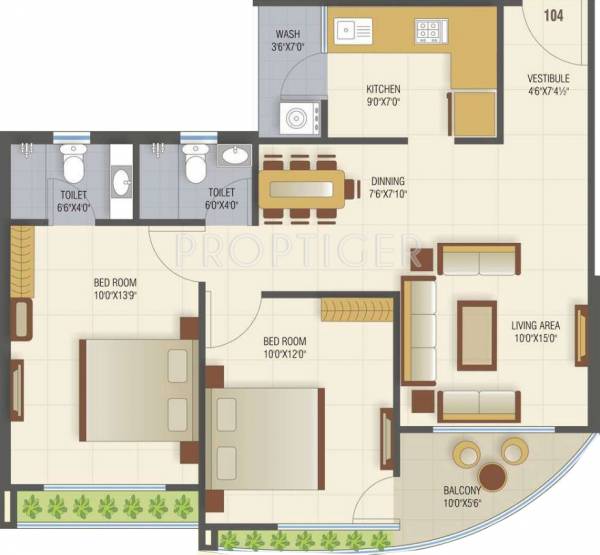 Classic Lake View Tower (2BHK+2T (1,233 sq ft) 1233 sq ft) Classic Lake View Tower (2BHK+2T (1,233 sq ft) 1233 sq ft)