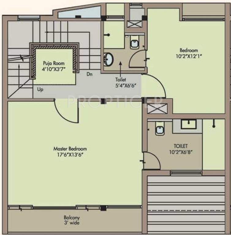 Adventz Zuari Garden City Villa (3BHK+3T (1,850 sq ft) 1850 sq ft)