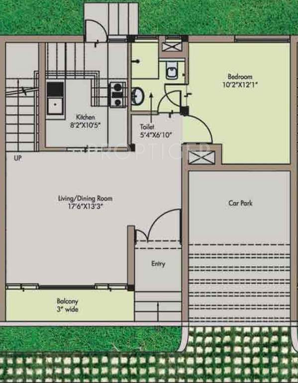 Adventz Zuari Garden City Villa (3BHK+3T (1,850 sq ft) 1850 sq ft)