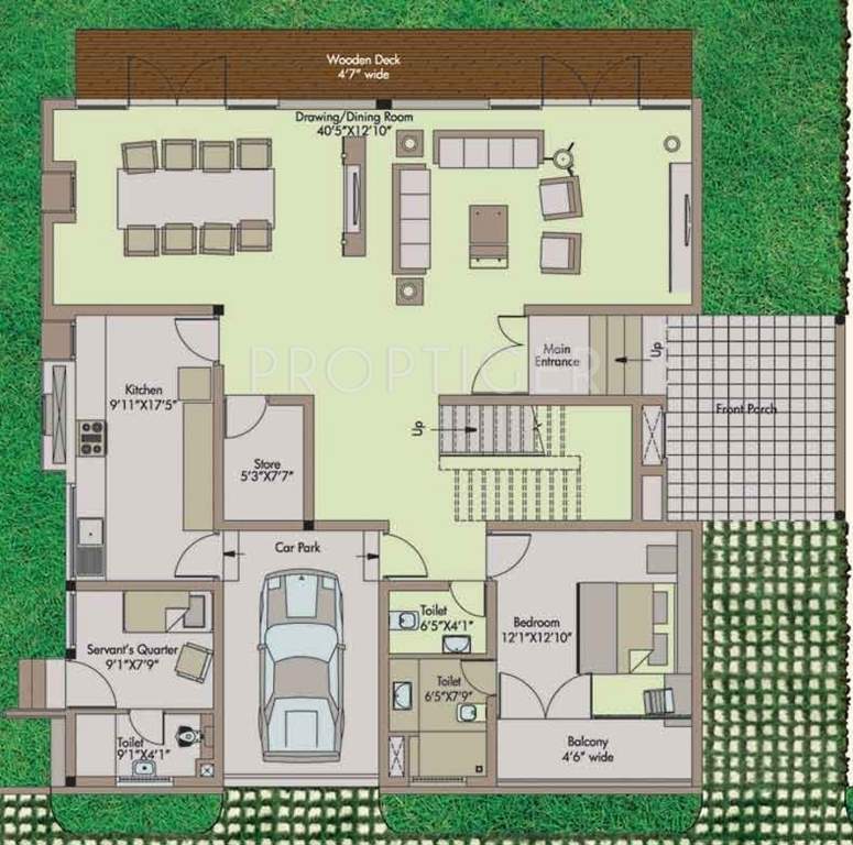 Adventz Zuari Garden City Villa (5BHK+6T (5,550 sq ft) + Servant Room 5550 sq ft)