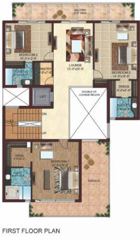  mulberry villas Floor Plan First Floor Plan