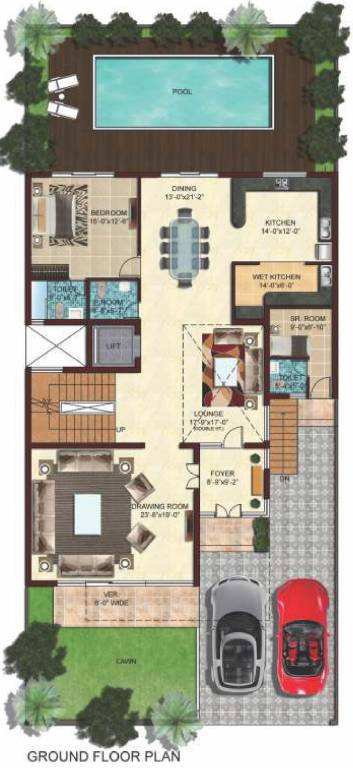  mulberry villas Floor Plan Ground Floor Plan