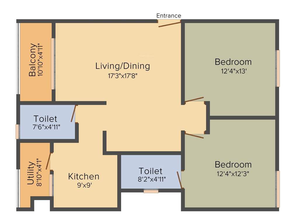 Cubatic Aloha (2BHK+2T (1,152 sq ft) 1152 sq ft)