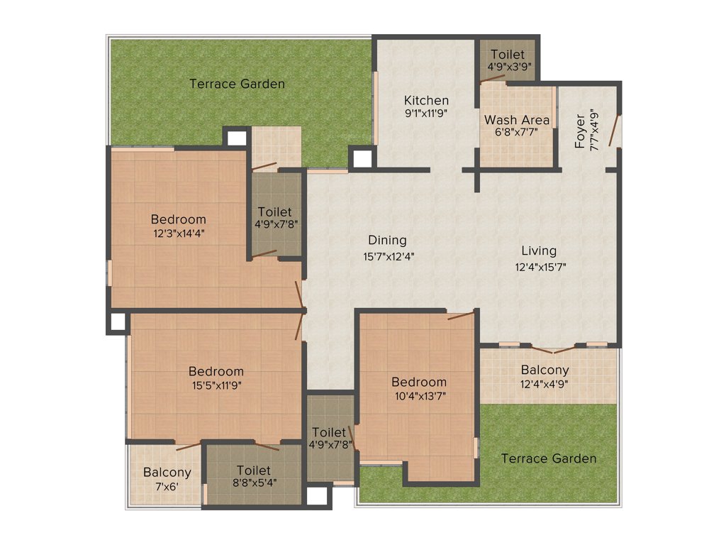 Asset Sapphire (3BHK+4T (2,088 sq ft) 2088 sq ft)
