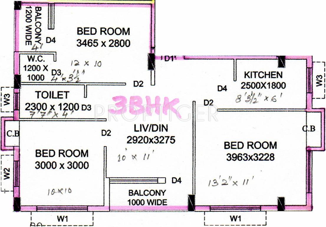 Eastern Tower (3BHK+2T (1,070 sq ft) 1070 sq ft) Eastern Tower (3BHK+2T (1,070 sq ft) 1070 sq ft)
