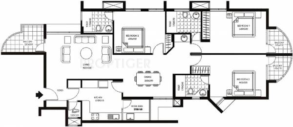 Mather Maison Dor (3BHK+3T (2,030 sq ft) 2030 sq ft) Mather Maison Dor (3BHK+3T (2,030 sq ft) 2030 sq ft)