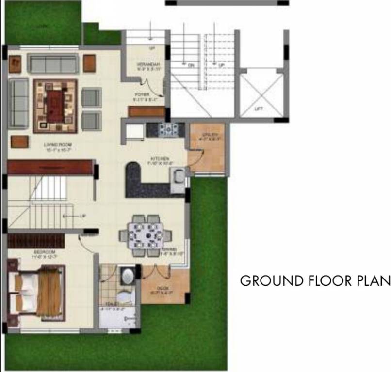  city ville Floor Plan Lower Level Duplex Plan