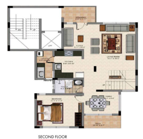  city ville Floor Plan Lower Level Duplex Plan