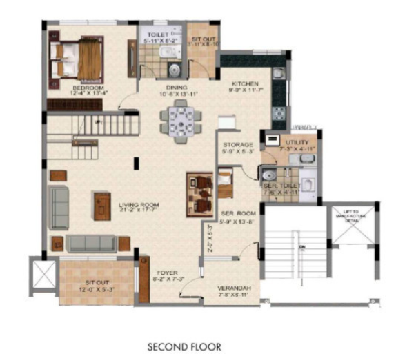  city ville Floor Plan Lower Level Duplex Plan