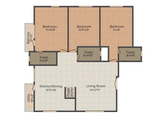 Navami Shree (3BHK+3T (1,650 sq ft) 1650 sq ft)