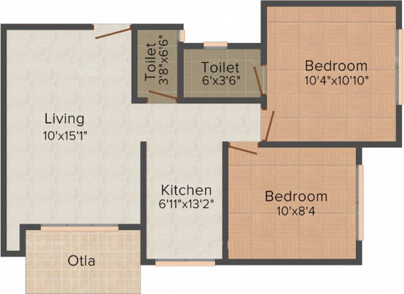 Dhruv Residency (2BHK+2T (844 sq ft) 844 sq ft)