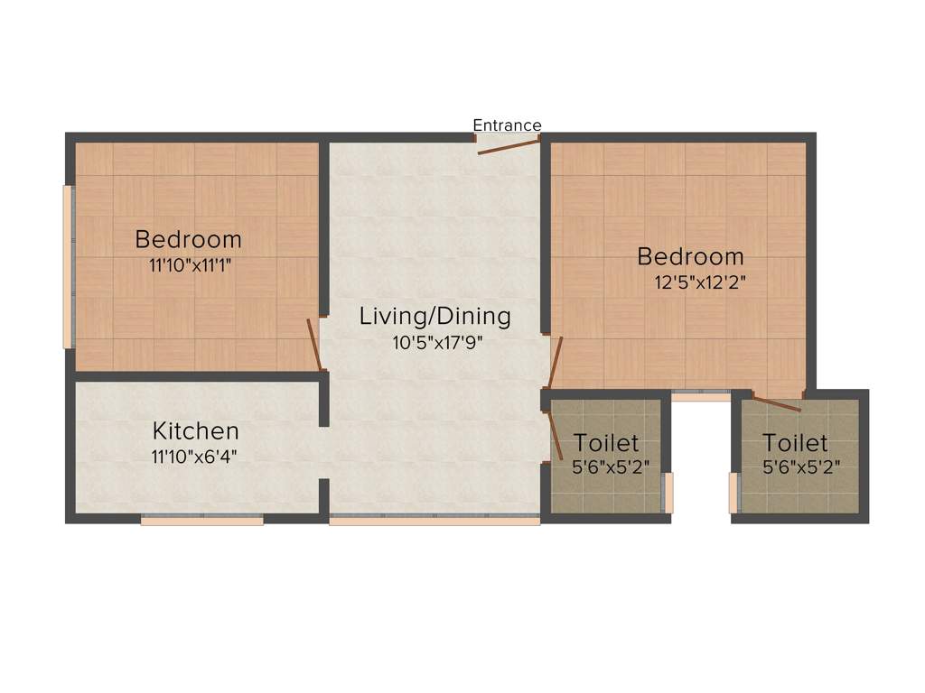 Vista Auburn (2BHK+2T (780 sq ft) 780 sq ft)