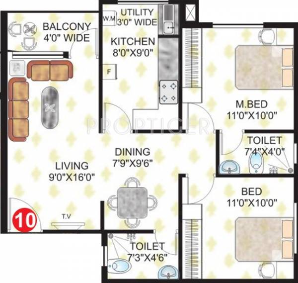 Vishwas Asha Kiran (2BHK+2T (840 sq ft) 840 sq ft)