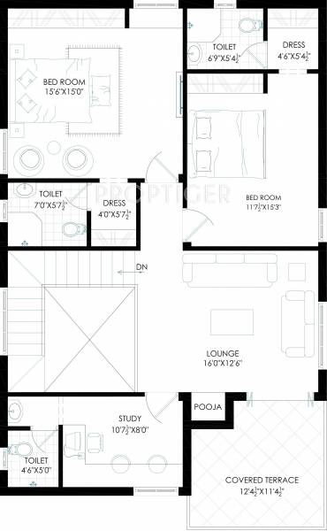 Ajasra Homes Akash Vihar Villa (4BHK+5T (2,610 sq ft)   Study Room 2610 sq ft)