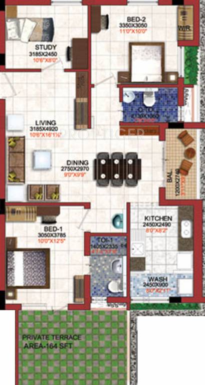 Vista Spaces Arcot (2BHK+2T (1,180 sq ft) + Study Room 1180 sq ft) Vista Spaces Arcot (2BHK+2T (1,180 sq ft) + Study Room 1180 sq ft)