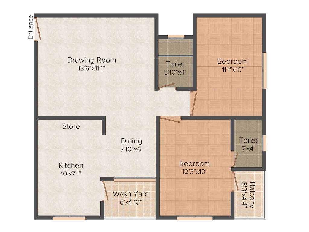 Sankalp Prayosha Greens (2BHK+2T (1,035 sq ft) 1035 sq ft)