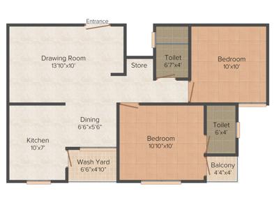 Sankalp Prayosha Greens (2BHK+2T (1,089 sq ft) 1089 sq ft)