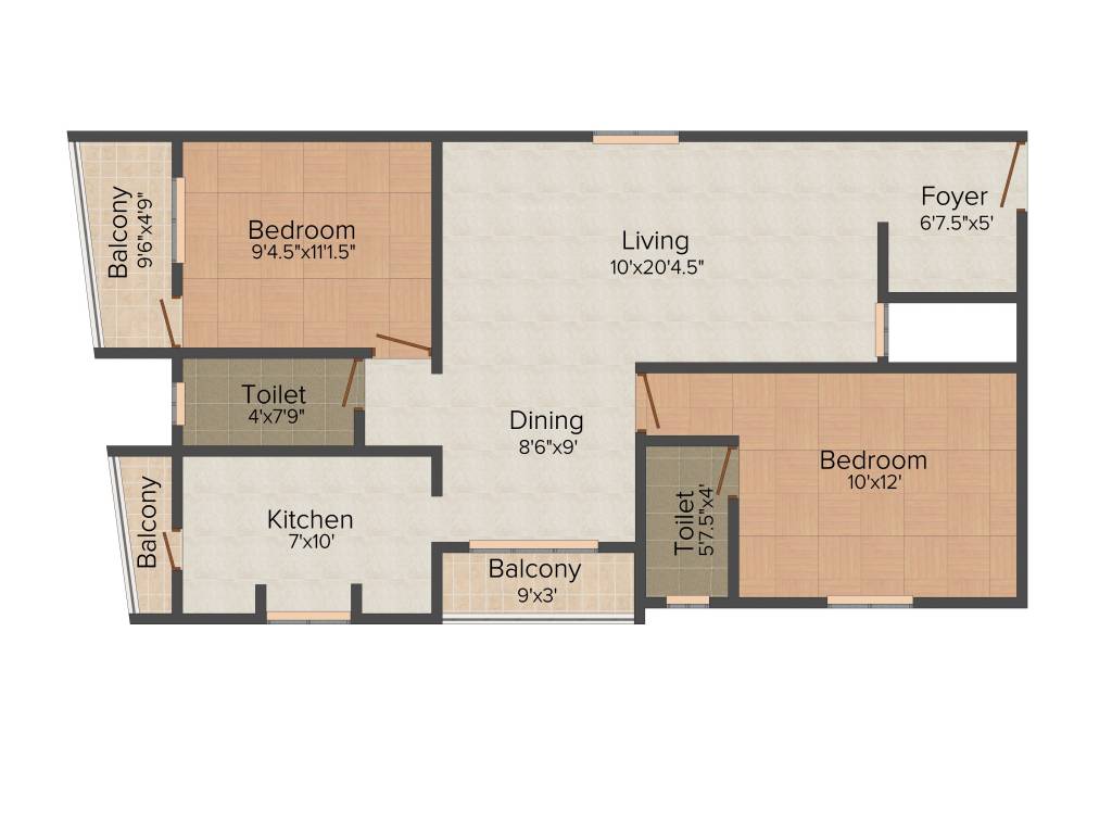 Sai Gurusthan (2BHK+2T (1,057 sq ft) 1057 sq ft)