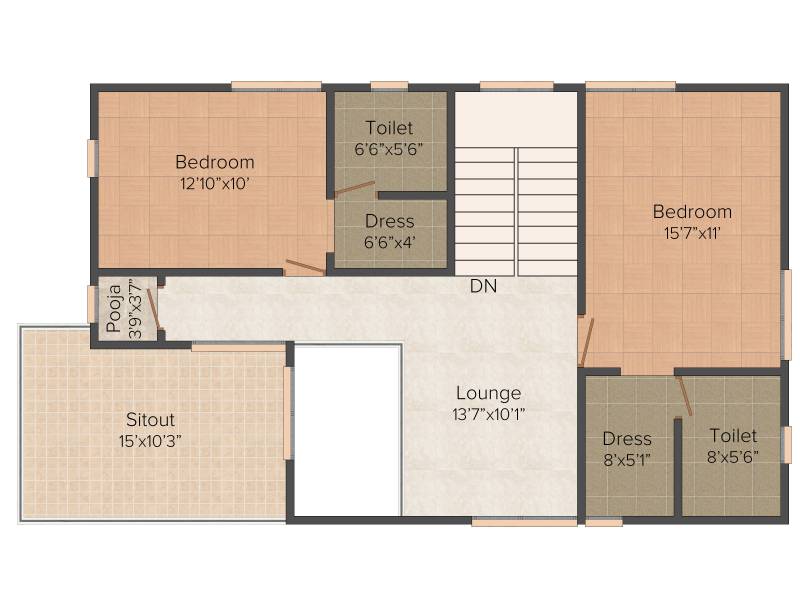 Speed Hiland Homes (3BHK+3T (2,450 sq ft)   Pooja Room 2450 sq ft)