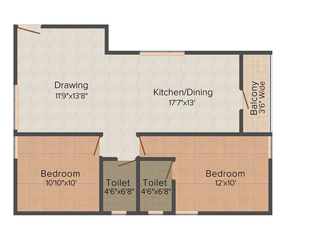 Sri Sai Tirumala Constructions Jewel Gardens (2BHK+2T (1,000 sq ft) 1000 sq ft)