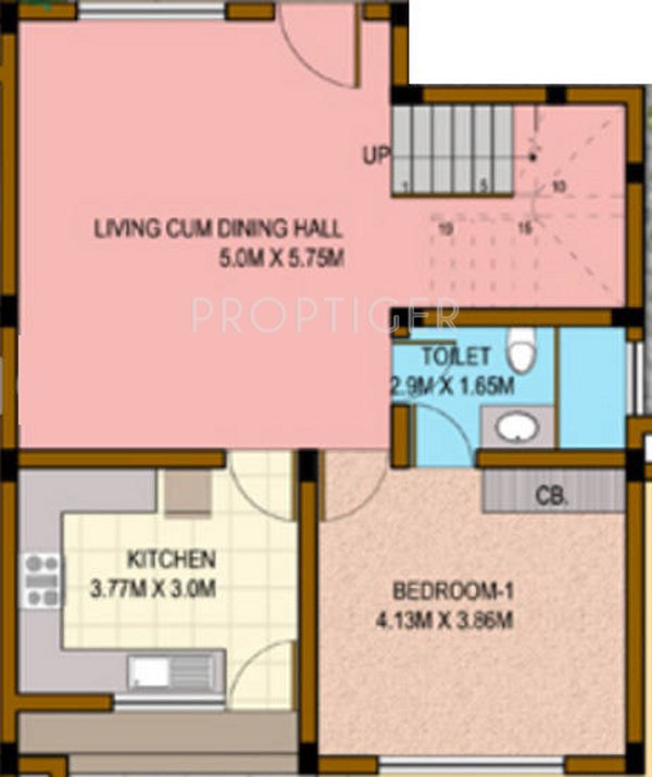 Highland Villas (3BHK+3T (1,920 sq ft) 1920 sq ft)