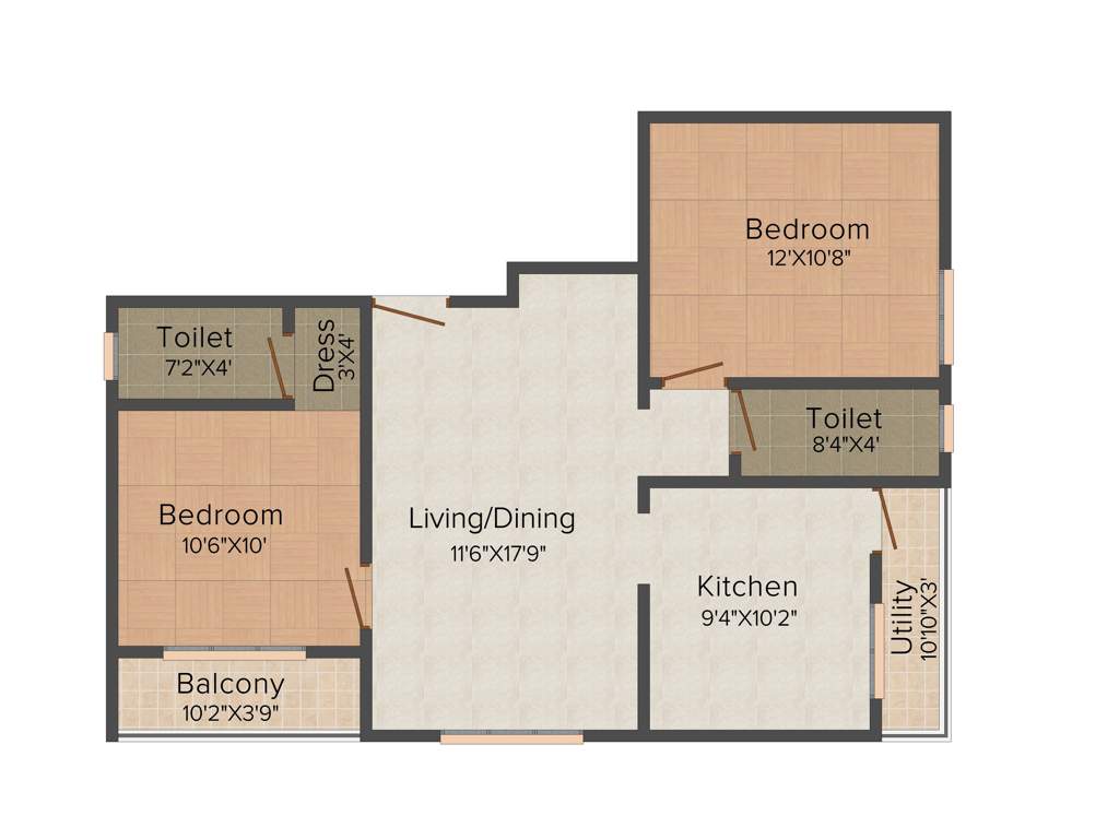 Aura Inspira (2BHK+2T (946 sq ft) 946 sq ft)