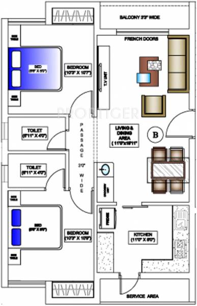 Vee Sagrika (2BHK+2T (1,035 sq ft) 1035 sq ft) Vee Sagrika (2BHK+2T (1,035 sq ft) 1035 sq ft)