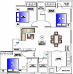 Vee Sagrika (3BHK+3T (1,410 sq ft) 1410 sq ft)