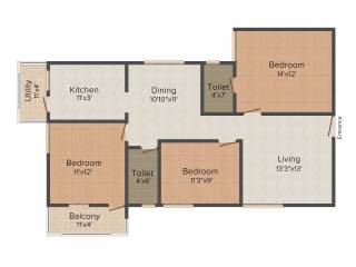 A N Aishwaryam (3BHK+2T (1,324 sq ft) 1324 sq ft) A N Aishwaryam (3BHK+2T (1,324 sq ft) 1324 sq ft)