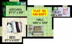 Crest Perzi (1BHK+1T (439 sq ft) 439 sq ft) Crest Perzi (1BHK+1T (439 sq ft) 439 sq ft)