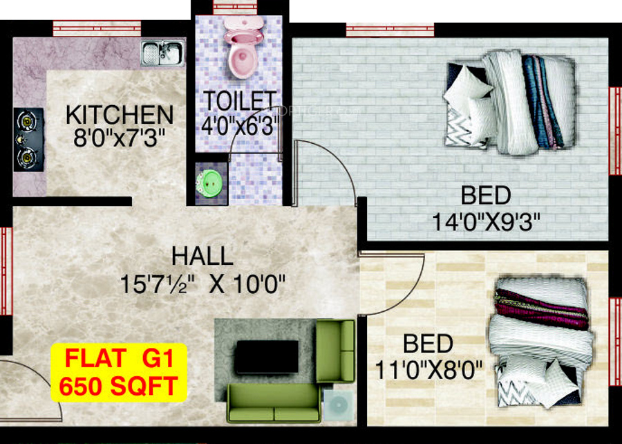 Crest Perzi (2BHK+1T (650 sq ft) 650 sq ft) Crest Perzi (2BHK+1T (650 sq ft) 650 sq ft)