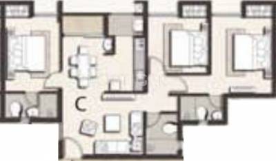 Jain Atulya (3BHK+3T (958 sq ft) 958 sq ft)