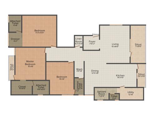 Govianu Grace Garden (3BHK+4T (3,500 sq ft)   Study Room 3500 sq ft)