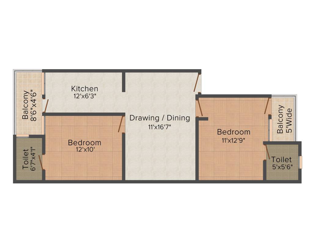 Vibrant Nandan Residency II (2BHK+2T (930 sq ft) 930 sq ft) Vibrant Nandan Residency II (2BHK+2T (930 sq ft) 930 sq ft)