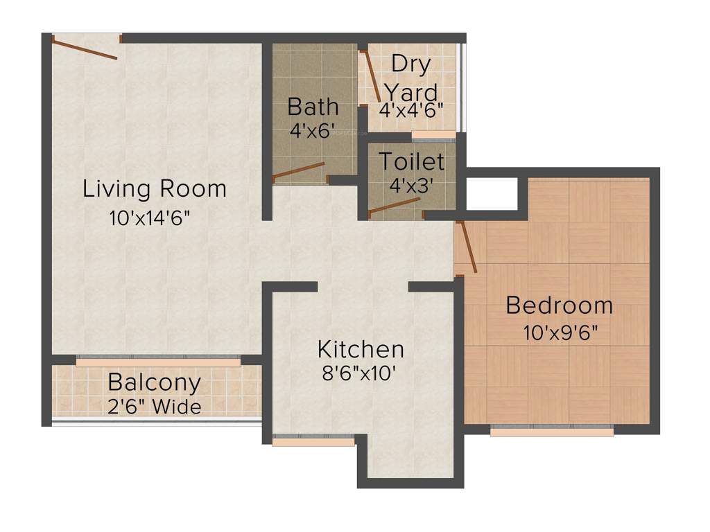 Om Kanishk (1BHK+1T (405 sq ft) 405 sq ft)