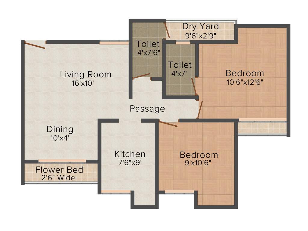 Om Kanishk (2BHK+2T (980 sq ft) 980 sq ft)