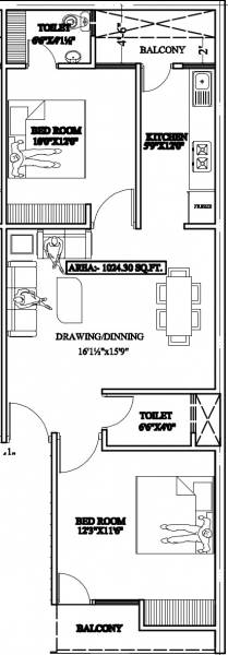 Vibrant Pinkcity Nandan Residency 4th (2BHK+2T (1,024 sq ft) 1024 sq ft)