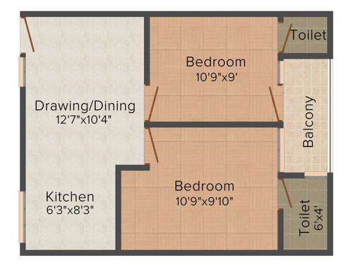 Vibrant Nandan Residency 5th (2BHK+1T (702 sq ft) 702 sq ft) Vibrant Nandan Residency 5th (2BHK+1T (702 sq ft) 702 sq ft)