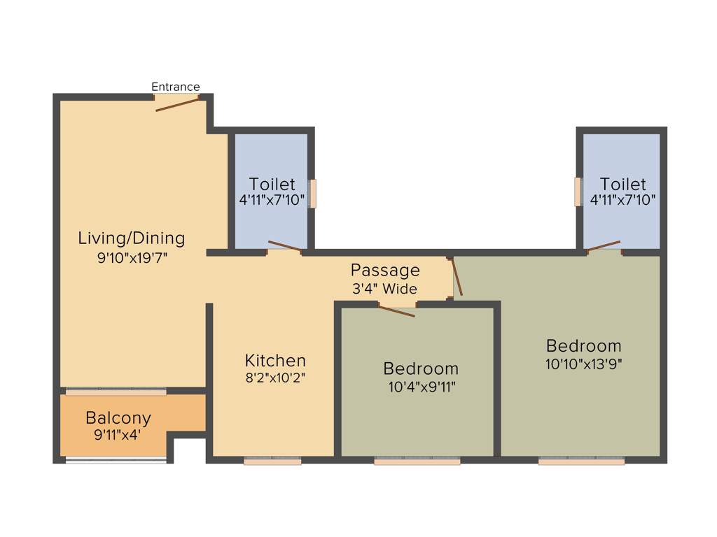 Sobha Rain Forest at Dream Acres (2BHK+2T (1,012 sq ft) 1012 sq ft)