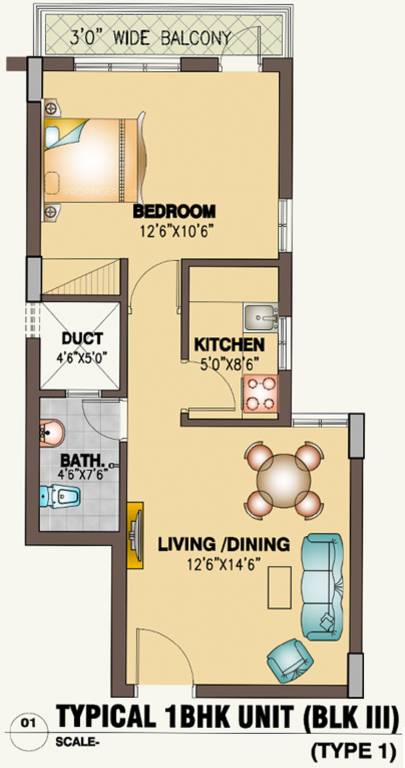 Esskay Sweet Homes Oxy Green (1BHK+1T (664 sq ft) 664 sq ft)