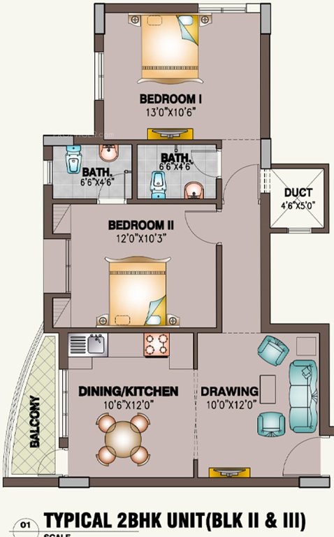 Esskay Sweet Homes Oxy Green (2BHK+2T (957 sq ft) 957 sq ft)