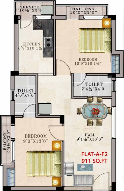 SS Suba (2BHK+2T (911 sq ft) 911 sq ft) SS Suba (2BHK+2T (911 sq ft) 911 sq ft)