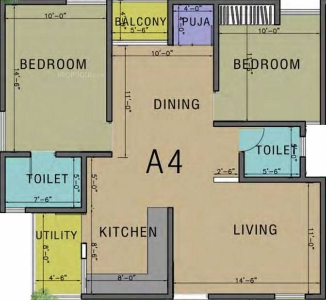ARN Padmavathy Avenue (2BHK+2T (811 sq ft) + Pooja Room 811 sq ft)