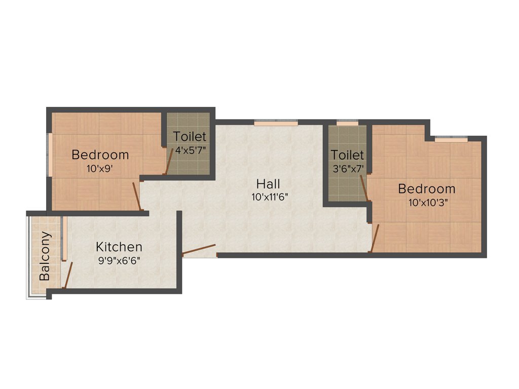 VGK Ram (2BHK+2T (703 sq ft) 703 sq ft)