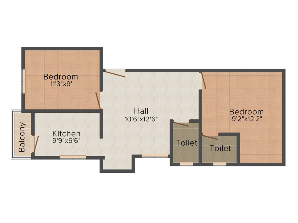 VGK Ram (2BHK+2T (722 sq ft) 722 sq ft)