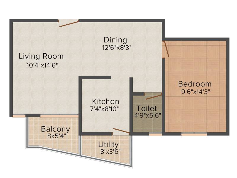 Westline Fairmont (1BHK+1T (760 sq ft) 760 sq ft)