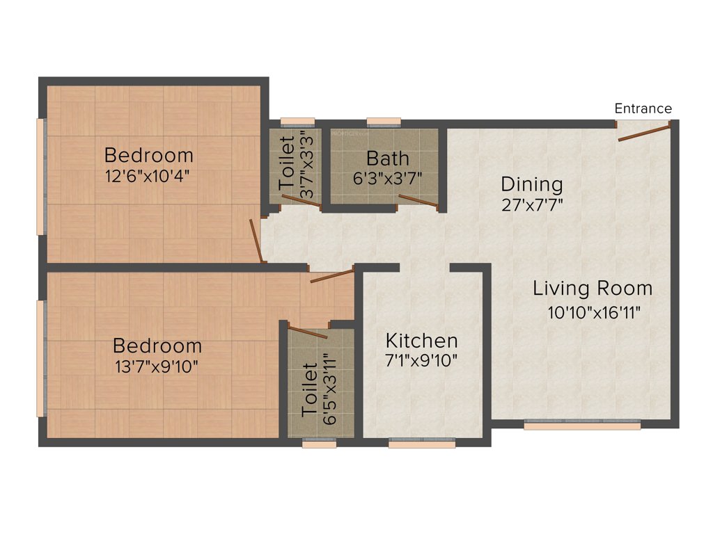 Triveni Square (2BHK+1T (648 sq ft) 648 sq ft)